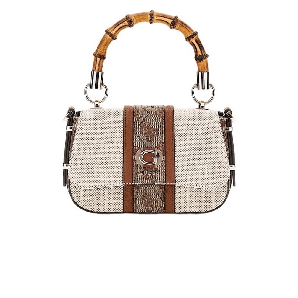 GUESS CANVAS II SMALL TOTE 37780 ΤΣΑΝΤΑ ΓΥΝΑΙΚΕΙΑ ECRU