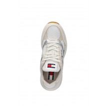 TOMMY JEANS THE CONEY METALLIC ΠΑΠΟΥΤΣΙ ΓΥΝΑΙΚΕΙΟ WHITE SILVER