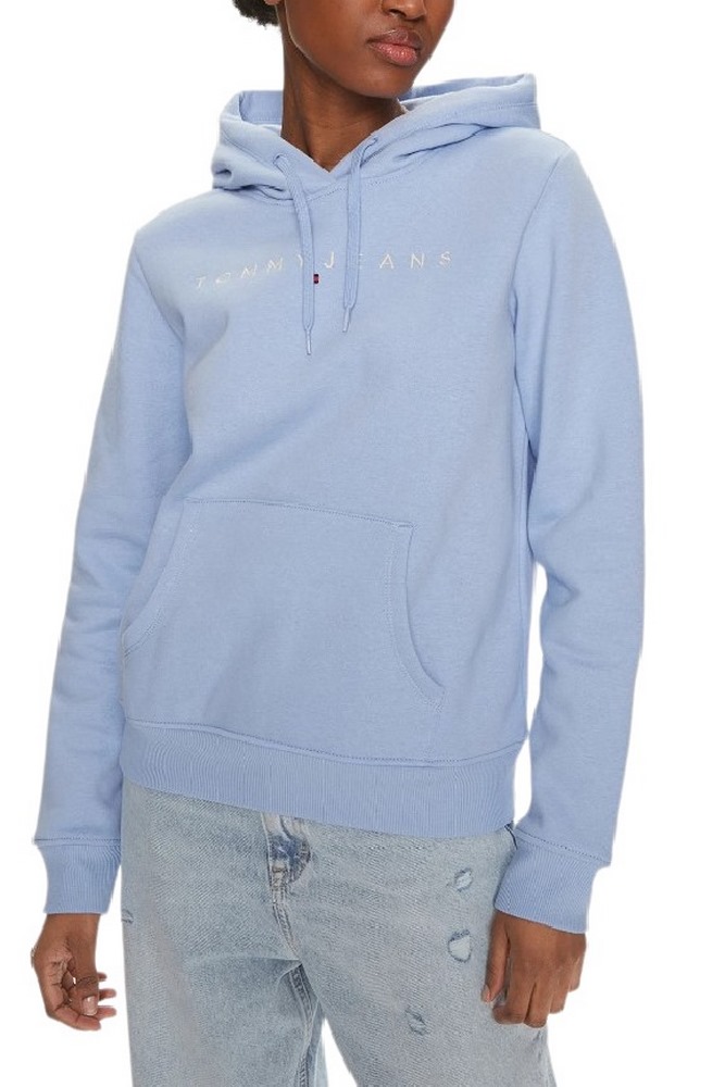 TOMMY JEANS TJW REG LINEAR HOODIE ΜΠΛΟΥΖΑ ΦΟΥΤΕΡ ΓΥΝΑΙΚΕΙΟ CIEL