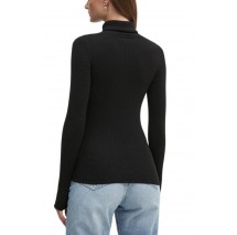 CALVIN KLEIN JEANS WOVEN LABEL ROLL NECK SWEATER ΜΠΛΟΥΖΑ ΓΥΝΑΙΚΕΙΑ BLACK