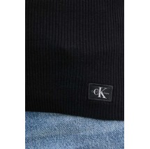 CALVIN KLEIN JEANS WOVEN LABEL ROLL NECK SWEATER ΜΠΛΟΥΖΑ ΓΥΝΑΙΚΕΙΑ BLACK