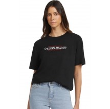 GUESS JEANS AMERICAN T-SHIRT ΜΠΛΟΥΖΑ ΓΥΝΑΙΚΕΙΑ BLACK