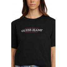 GUESS JEANS AMERICAN T-SHIRT ΜΠΛΟΥΖΑ ΓΥΝΑΙΚΕΙΑ BLACK