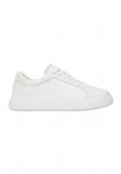 CALVIN KLEIN JEANS CUPSOLE LACE UP  WOVEN LTH ΠΑΠΟΥΤΣΙ ΓΥΝΑΙΚΕΙΟ WHITE