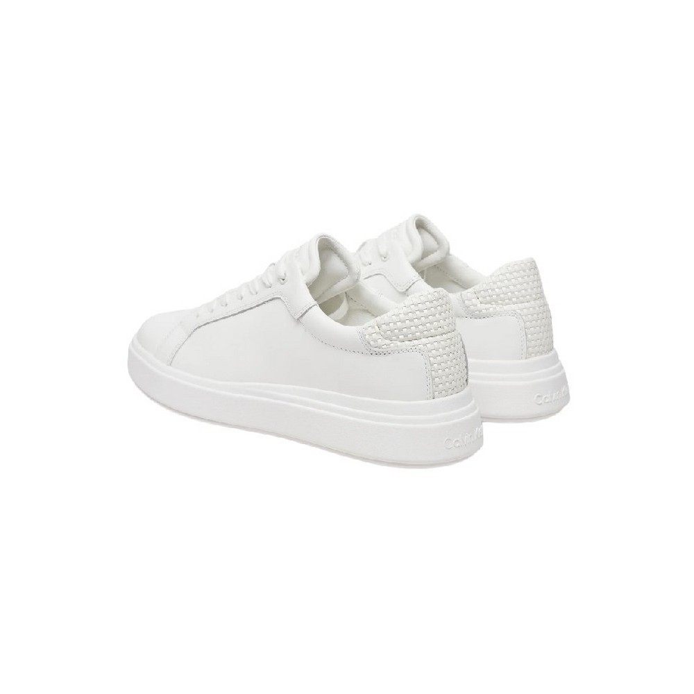 CALVIN KLEIN JEANS CUPSOLE LACE UP  WOVEN LTH ΠΑΠΟΥΤΣΙ ΓΥΝΑΙΚΕΙΟ WHITE