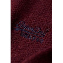 SUPERDRY D2 OVIN ESSENTIAL EMB KNIT HALF ZIP ΜΠΛΟΥΖΑ ΠΛΕΚΤΗ ΑΝΔΡΙΚΗ BORDEAUX