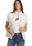 GUESS JEANS PUFFER VEST ΓΙΛΕΚΟ ΜΠΟΥΦΑΝ ΓΥΝΑΙΚΕΙΟ WHITE