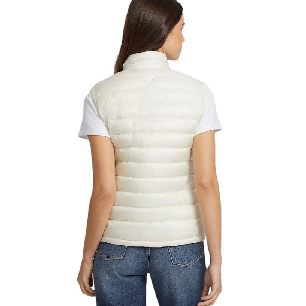 GUESS JEANS PUFFER VEST ΓΙΛΕΚΟ ΜΠΟΥΦΑΝ ΓΥΝΑΙΚΕΙΟ WHITE