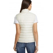 GUESS JEANS PUFFER VEST ΓΙΛΕΚΟ ΜΠΟΥΦΑΝ ΓΥΝΑΙΚΕΙΟ WHITE