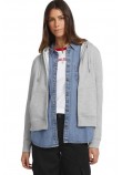 GUESS JEANS GJ ZIP HOOD REG MINI ΖΑΚΕΤΑ ΦΟΥΤΕΡ ΓΥΝΑΙΚΕΙΑ GREY