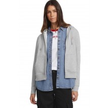 GUESS JEANS GJ ZIP HOOD REG MINI ΖΑΚΕΤΑ ΦΟΥΤΕΡ ΓΥΝΑΙΚΕΙΑ GREY