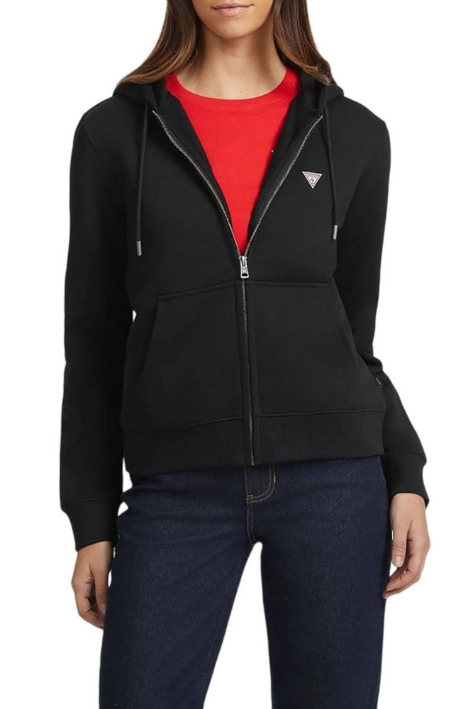 GUESS JEANS GJ ZIP HOOD REG MINI ΖΑΚΕΤΑ ΦΟΥΤΕΡ ΓΥΝΑΙΚΕΙΑ BLACK