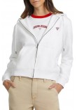 GUESS JEANS GJ ZIP HOOD REG MINI ΖΑΚΕΤΑ ΦΟΥΤΕΡ ΓΥΝΑΙΚΕΙΑ WHITE