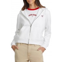 GUESS JEANS GJ ZIP HOOD REG MINI ΖΑΚΕΤΑ ΦΟΥΤΕΡ ΓΥΝΑΙΚΕΙΑ WHITE