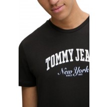 TOMMY JEANS SLIM VARSITY POP TEE EXT T-SHIRT ΜΠΛΟΥΖΑ ΑΝΔΡΙΚΗ BLACK