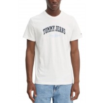 TOMMY JEANS SLIM VARSITY POP TEE EXT T-SHIRT ΜΠΛΟΥΖΑ ΑΝΔΡΙΚΗ WHITE