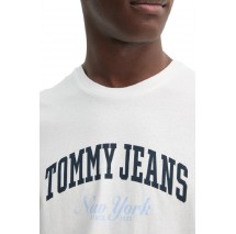 TOMMY JEANS SLIM VARSITY POP TEE EXT T-SHIRT ΜΠΛΟΥΖΑ ΑΝΔΡΙΚΗ WHITE