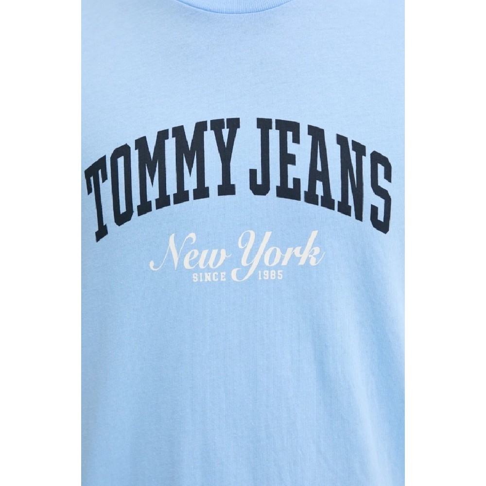 TOMMY JEANS SLIM VARSITY POP TEE EXT T-SHIRT ΜΠΛΟΥΖΑ ΑΝΔΡΙΚΗ CIEL