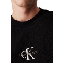 CALVIN KLEIN JEANS MONOLOGO WAFFLE LS TEE ΜΠΛΟΥΖΑ ΓΥΝΑΙΚΕΙΑ BLACK