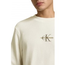 CALVIN KLEIN JEANS MONOLOGO WAFFLE LS TEE ΜΠΛΟΥΖΑ ΓΥΝΑΙΚΕΙΑ IVORY