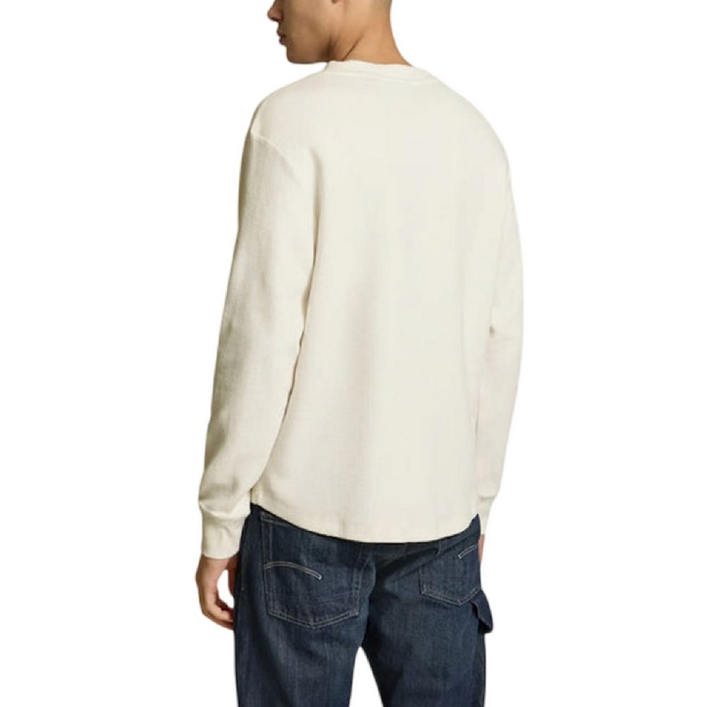 CALVIN KLEIN JEANS MONOLOGO WAFFLE LS TEE ΜΠΛΟΥΖΑ ΓΥΝΑΙΚΕΙΑ IVORY