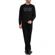 GUESS BEAU CN SWEATSHIRT ΦΟΥΤΕΡ ΜΠΛΟΥΖΑ ΑΝΔΡΙΚΗ BLACK