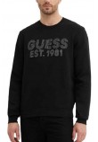 GUESS BEAU CN SWEATSHIRT ΦΟΥΤΕΡ ΜΠΛΟΥΖΑ ΑΝΔΡΙΚΗ BLACK