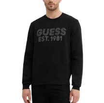 GUESS BEAU CN SWEATSHIRT ΦΟΥΤΕΡ ΜΠΛΟΥΖΑ ΑΝΔΡΙΚΗ BLACK