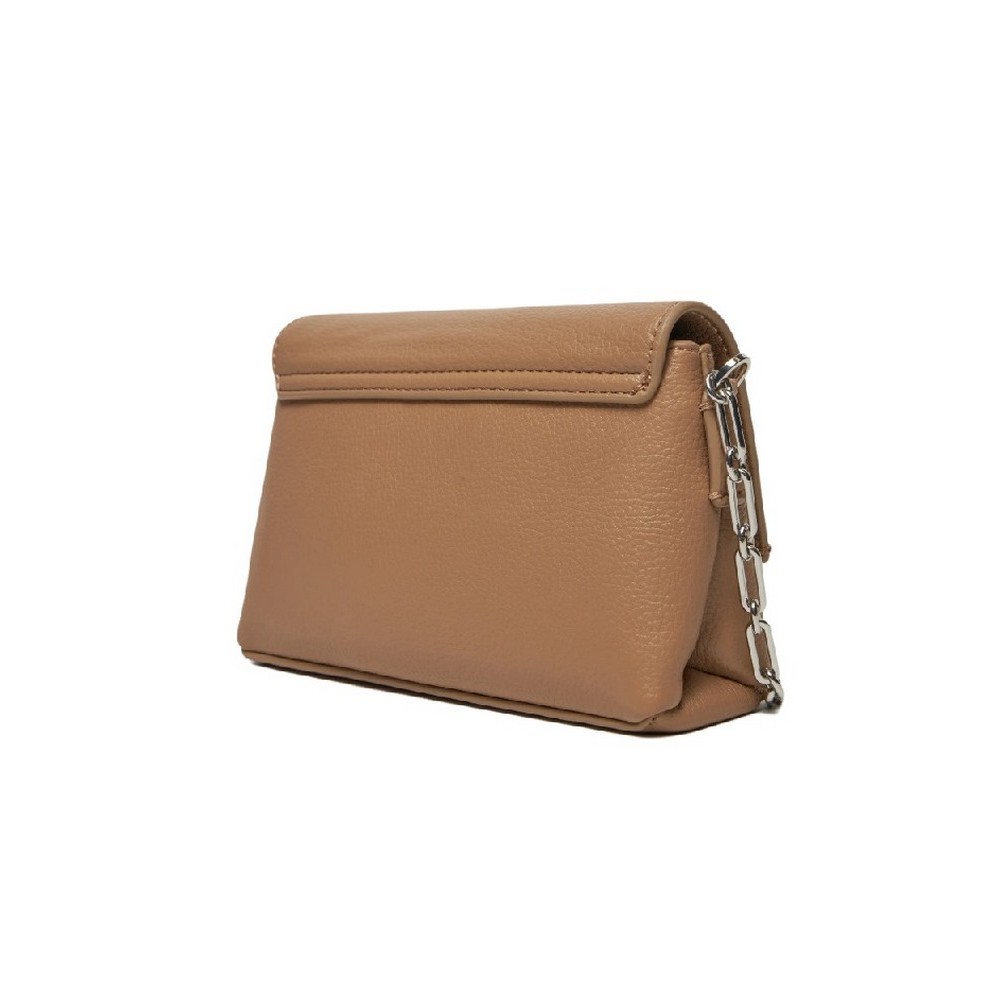 CALVIN KLEIN PLAQUE SM CROSSBODY ΤΣΑΝΤΑ ΓΥΝΑΙΚΕΙΑ BEIGE