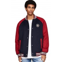 TOMMY HILFIGER  WOOL BLEND CREST BOMBER ΜΠΟΥΦΑΝ ΑΝΔΡΙΚΟ RED