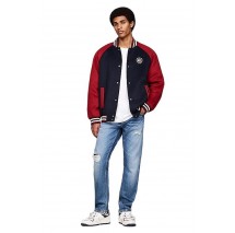 TOMMY HILFIGER  WOOL BLEND CREST BOMBER ΜΠΟΥΦΑΝ ΑΝΔΡΙΚΟ RED