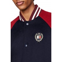 TOMMY HILFIGER  WOOL BLEND CREST BOMBER ΜΠΟΥΦΑΝ ΑΝΔΡΙΚΟ RED