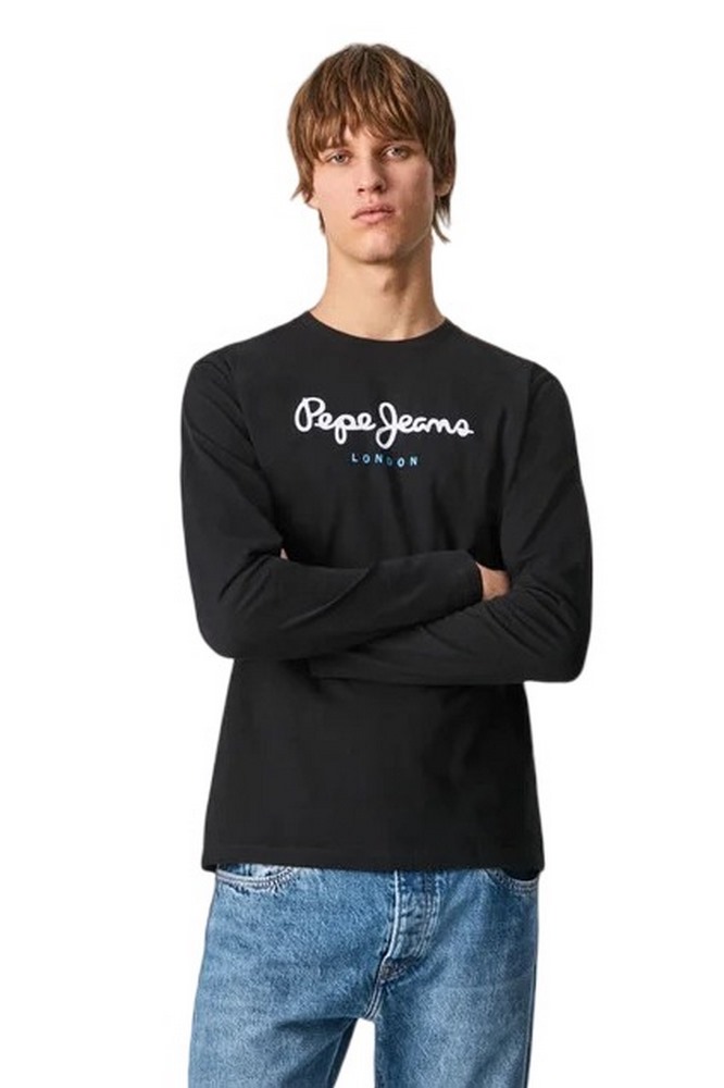 PEPE JEANS LONDON DROP 1 EGGO LONG T-SHIRT ΜΠΛΟΥΖΑ ΑΝΔΡΙΚΗ BLACK