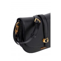 GUESS KUBA TRI CMPT FLAP SHLDR BAG ΤΣΑΝΤΑ ΓΥΝΑΙΚΕΙΑ BLACK