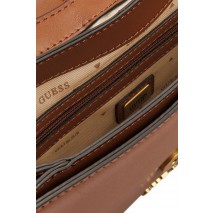 GUESS KUBA TRI CMPT FLAP SHLDR BAG ΤΣΑΝΤΑ ΓΥΝΑΙΚΕΙΑ COGNAC