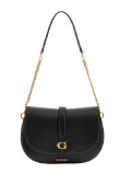 GUESS KUBA TRI CMPT FLAP SHLDR BAG ΤΣΑΝΤΑ ΓΥΝΑΙΚΕΙΑ BLACK