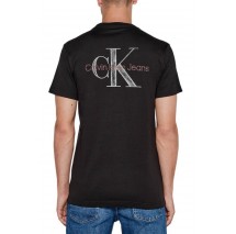 CALVIN KLEIN JEANS TEXTURED MONOLOGO TEE T-SHIRT ΜΠΛΟΥΖΑ ΑΝΔΡΙΚΗ BLACK