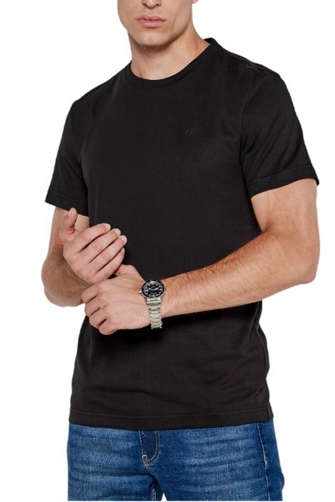 CALVIN KLEIN JEANS TEXTURED MONOLOGO TEE T-SHIRT ΜΠΛΟΥΖΑ ΑΝΔΡΙΚΗ BLACK