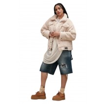 UGG FRANKIE SHERPA TRUCKET JACKET ΜΠΟΥΦΑΝ ΓΥΝΑΙΚΕΙΟ OFF WHITE