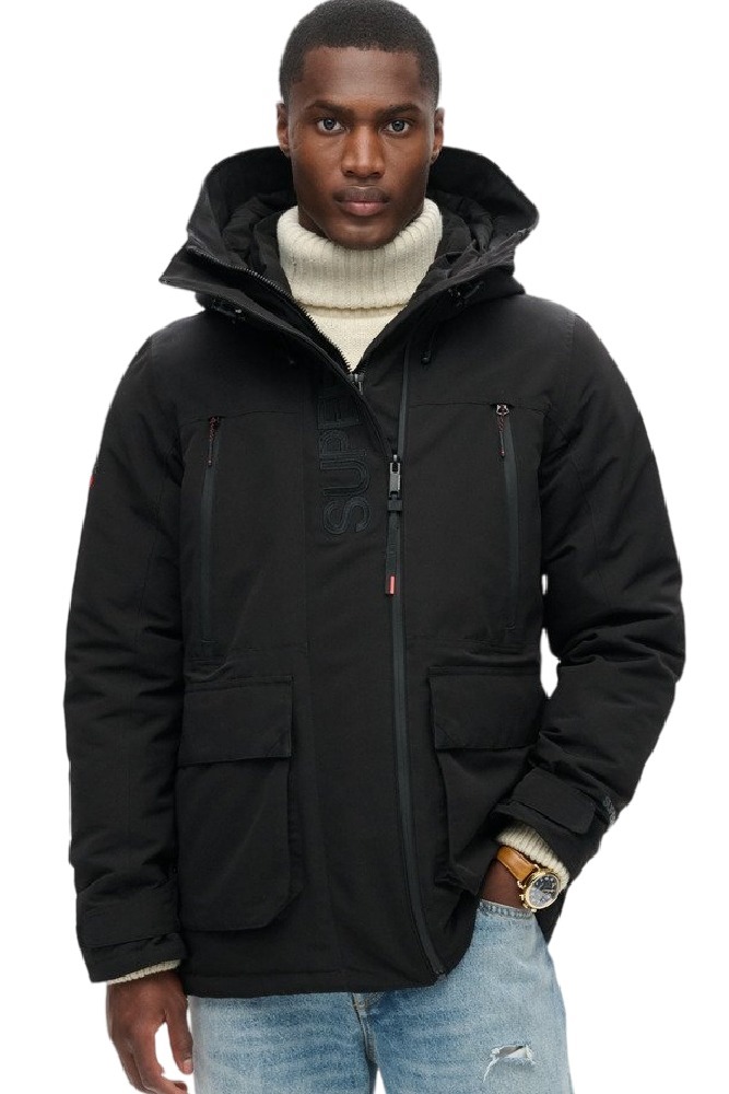 SUPERDRY SDCD HOOD ULTIMATE EMB WINDBREAKER ΜΠΟΥΦΑΝ ΑΝΔΡΙΚΟ BLACK