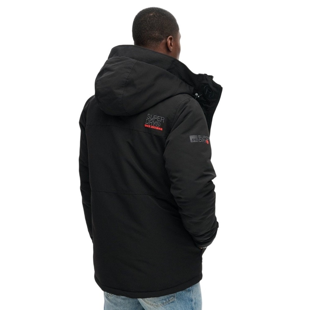 SUPERDRY SDCD HOOD ULTIMATE EMB WINDBREAKER ΜΠΟΥΦΑΝ ΑΝΔΡΙΚΟ BLACK