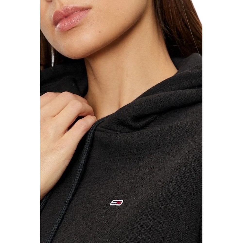 TOMMY JEANS REG S FLAG HOODIE ΜΠΛΟΥΖΑ ΦΟΥΤΕΡ ΓΥΝΑΙΚΕΙΑ BLACK