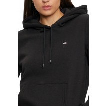 TOMMY JEANS REG S FLAG HOODIE ΜΠΛΟΥΖΑ ΦΟΥΤΕΡ ΓΥΝΑΙΚΕΙΑ BLACK