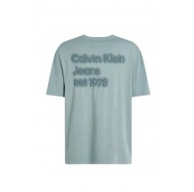 CALVIN KLEIN JEANS WASHED PUFF PRINT TEE T-SHIRT ΜΠΛΟΥΖΑ ΑΝΔΡΙΚΗ LEAD