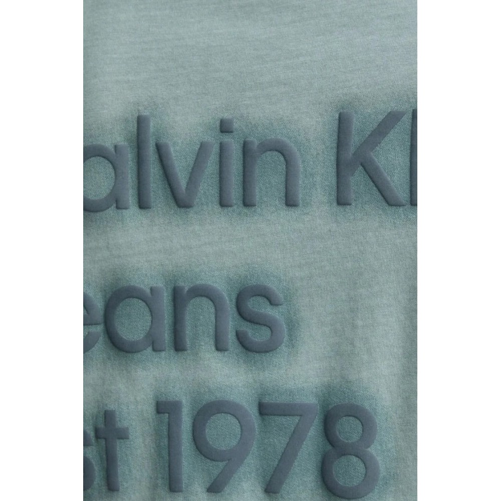 CALVIN KLEIN JEANS WASHED PUFF PRINT TEE T-SHIRT ΜΠΛΟΥΖΑ ΑΝΔΡΙΚΗ LEAD