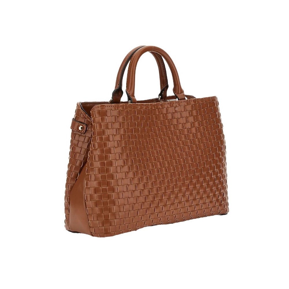 GUESS MAJKA GIRLFRIEND SATCHEL ΤΣΑΝΤΑ ΓΥΝΑΙΚΕΙΑ COGNAC