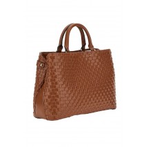 GUESS MAJKA GIRLFRIEND SATCHEL ΤΣΑΝΤΑ ΓΥΝΑΙΚΕΙΑ COGNAC