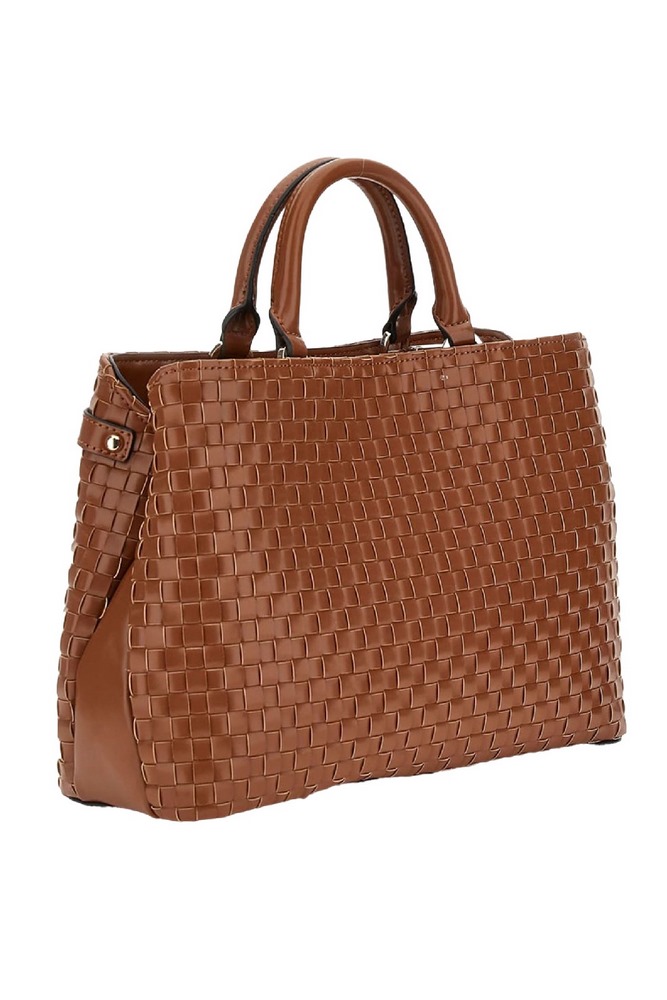 GUESS MAJKA GIRLFRIEND SATCHEL ΤΣΑΝΤΑ ΓΥΝΑΙΚΕΙΑ COGNAC