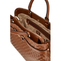 GUESS MAJKA GIRLFRIEND SATCHEL ΤΣΑΝΤΑ ΓΥΝΑΙΚΕΙΑ COGNAC