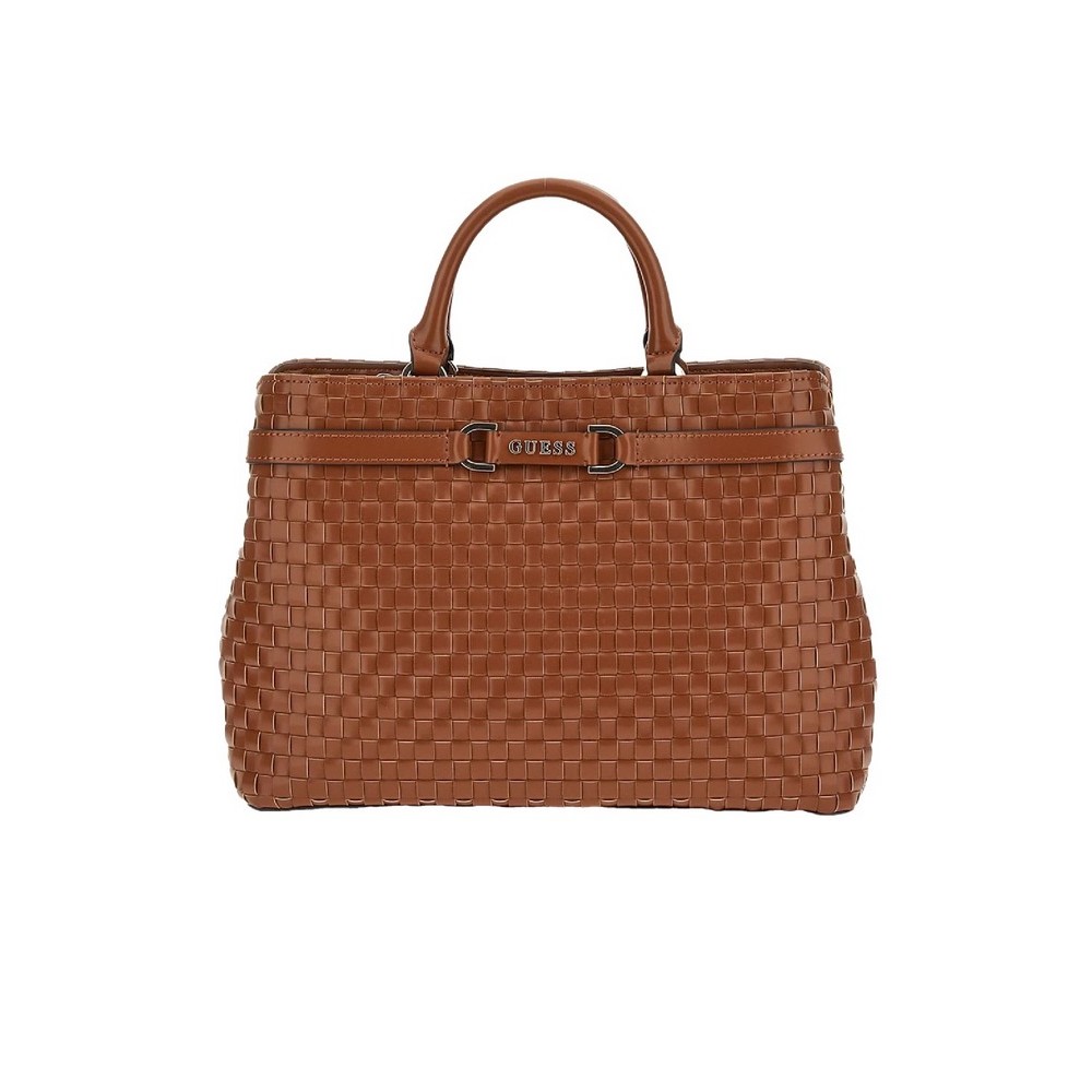 GUESS MAJKA GIRLFRIEND SATCHEL ΤΣΑΝΤΑ ΓΥΝΑΙΚΕΙΑ COGNAC